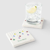 季節的なクリスマスの装飾 ストーンコースター (横)