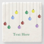 季節的なクリスマスの装飾 ストーンコースター (正面)