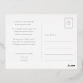 季節的な挨拶エレガントのモダンクラシック 箔シーズンポストカード (裏面)