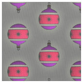 季節的な木は灰色のクリスマスの装飾を飾ります ファブリック (クローズアップ)