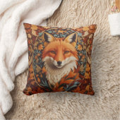 季節紅葉レッドキツネ顔 クッション (ブランケット)