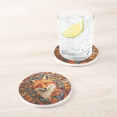 季節紅葉レッドキツネ顔 コースター (側面)