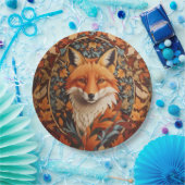 季節紅葉レッドキツネ顔 ペーパープレート (パーティー)