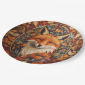 季節紅葉レッドキツネ顔 ペーパープレート (アングル)