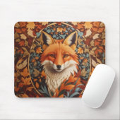季節紅葉レッドキツネ顔 マウスパッド (マウス)