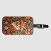 季節紅葉レッドキツネ顔 ラゲッジタグ (正面横)