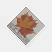 季節紅葉感謝祭カスタム文字 スタンダードランチョンナプキン (角)