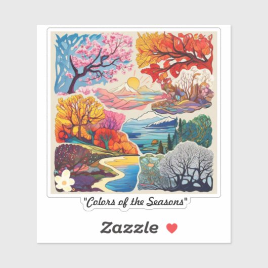 「季節調和デザイン」 シール (シート)