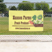 季節限定の道端ファームのカスタマイズ 横断幕 (インサイチュ)