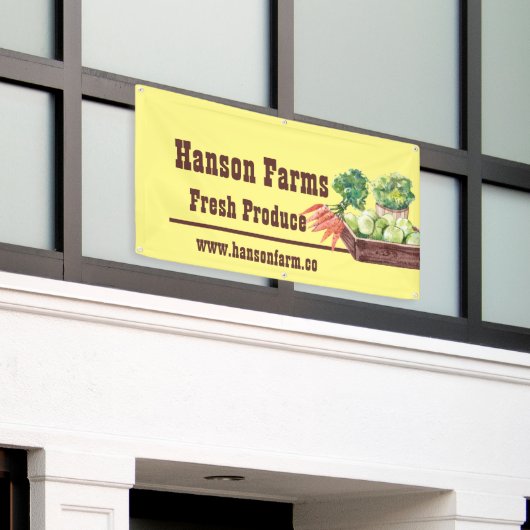 季節限定の道端ファームのカスタマイズ 横断幕 (ビルの外側)