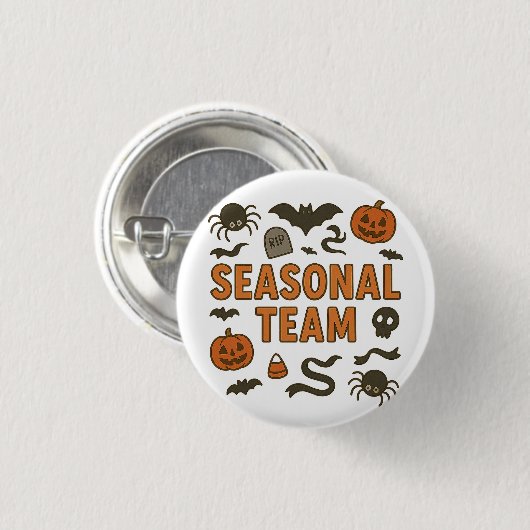 季節限定チームのハロウィーン 缶バッジ (正面&裏面)