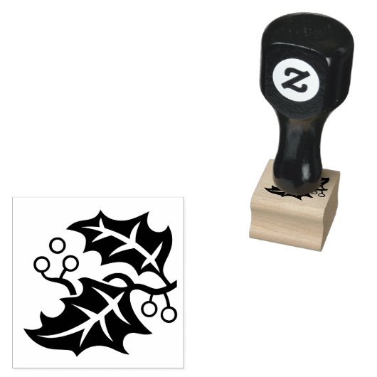 季節離れのホリーのデコカスタムアのゴム印 ラバースタンプ (押印)