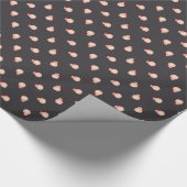 "季節食べ物"のユーモアのあるなブタ ラッピングペーパー (角)