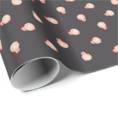 "季節食べ物"のユーモアのあるなブタ ラッピングペーパー (ロールコーナー)