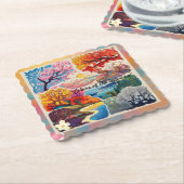 季節鮮やか色 ペーパーコースター (アングル)