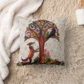 孤およびカラス クッション (ブランケット)