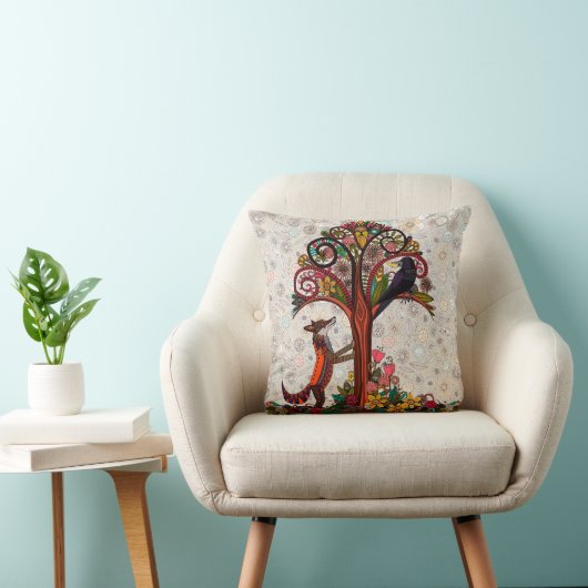 孤およびカラス クッション (椅子)