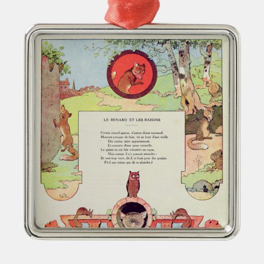 孤およびブドウ メタルオーナメント (正面)