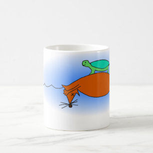 孤のマグで浮かんでいるテラピン コーヒーマグカップ