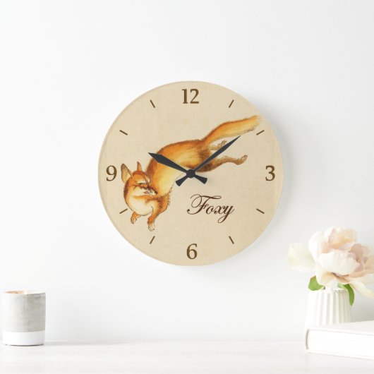 孤の"ずるい" -ヴィンテージの日本のなスケッチ ラージ壁時計 (ホーム)