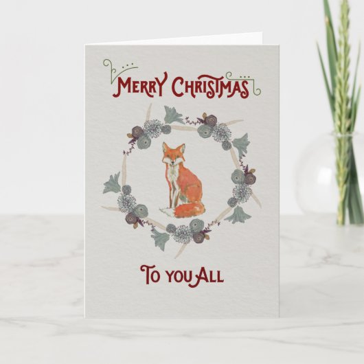 孤を特色にするクリスマスカード シーズンカード (正面)