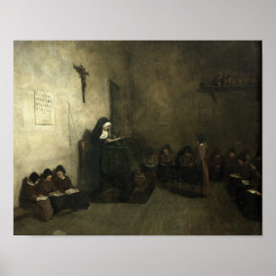 孤児のための学校のインテリア, 1850 ポスター