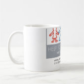 孤児の白いコーヒー・マグのための助け コーヒーマグカップ (左)