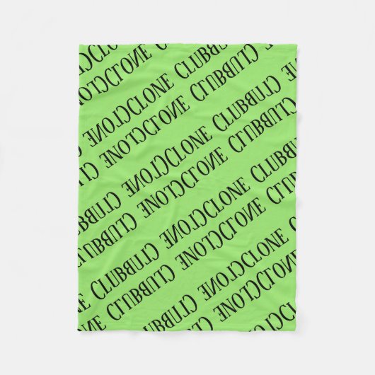 孤児の黒いクローンクラブ鏡パターン繰り返し フリースブランケット (正面)