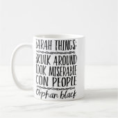 孤児の黒いサラの事のマグ コーヒーマグカップ (左)