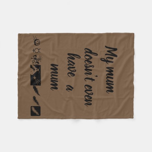 孤児の黒いショーに引用文私のミイラaがありません フリースブランケット (正面(横))