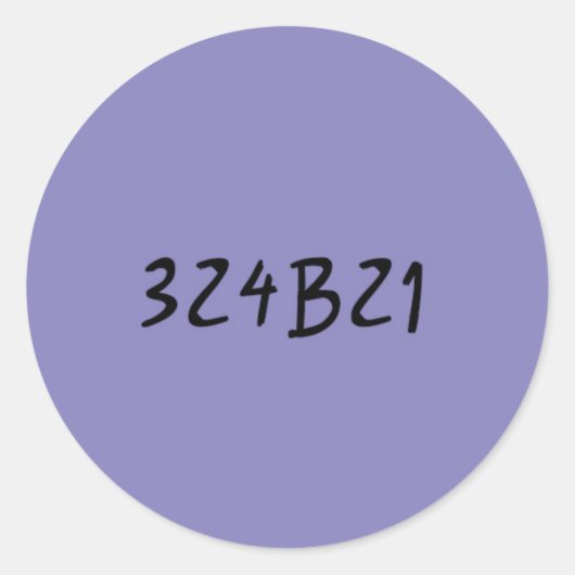 孤児の黒いステッカー- Cosima紫色324b21 ラウンドシール (正面)