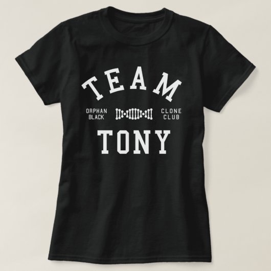 孤児の黒いチームトニー Tシャツ (デザイン正面)