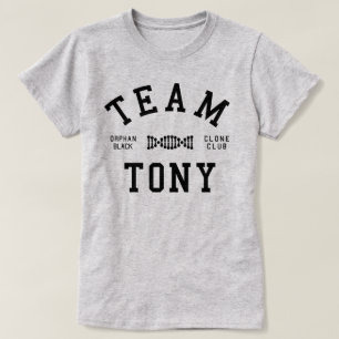 孤児の黒いチームトニー Tシャツ