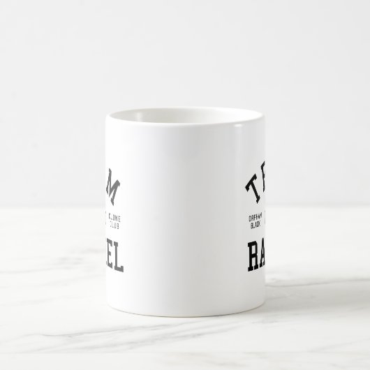 孤児の黒いチームレイチェル コーヒーマグカップ (中央)
