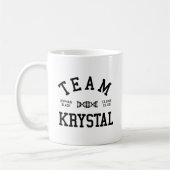 孤児の黒いチームKrystal コーヒーマグカップ (左)
