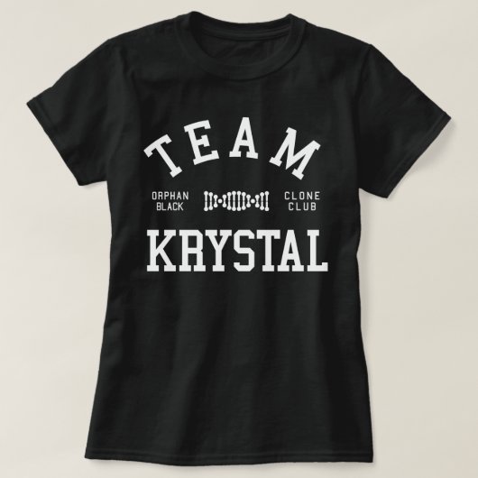 孤児の黒いチームKrystal Tシャツ (デザイン正面)