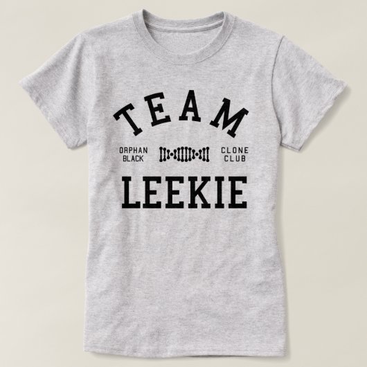 孤児の黒いチームLeekie Tシャツ (デザイン正面)