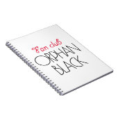 孤児の黒いファン・クラブ ノートブック (右側)