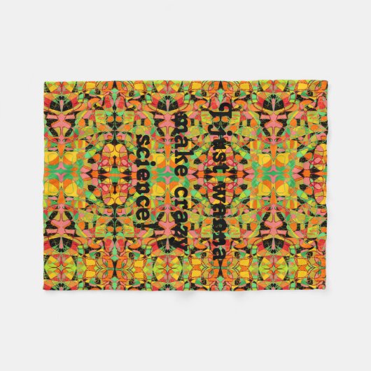 孤児の黒い引用文の抽象美術は熱狂するな科学を作ります フリースブランケット (正面(横))