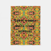 孤児の黒い引用文の抽象美術は熱狂するな科学を作ります フリースブランケット (正面)