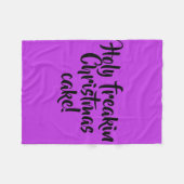 孤児の黒い引用文のholtのfreakinのクリスマスのケーキ フリースブランケット (正面(横))