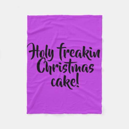 孤児の黒い引用文のholtのfreakinのクリスマスのケーキ フリースブランケット (正面)
