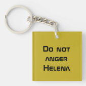 孤児の黒い引用文はヘレナを怒らせません キーホルダー (正面)