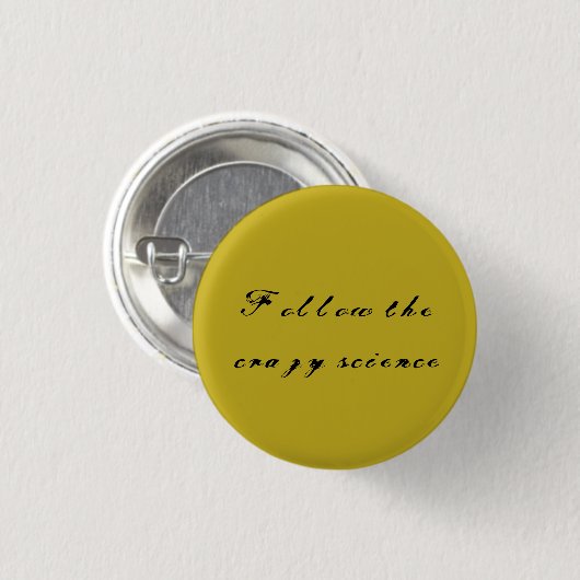 孤児の黒い引用文は熱狂するな科学のcalligを後を追います 缶バッジ (正面&裏面)