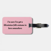 孤児の黒い引用文私は本当にウクライナの民俗衣裳です ラゲッジタグ (裏面横)