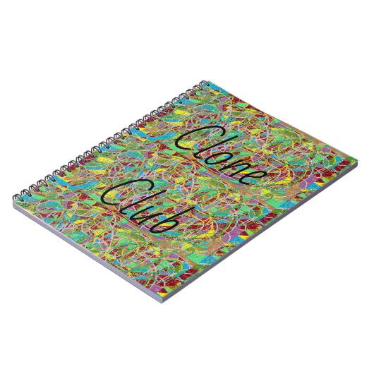 孤児の黒い抽象美術からのクローンクラブ ノートブック (左側)