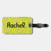 孤児の黒い抽象美術の黄色からのレイチェル ラゲッジタグ (裏面横)