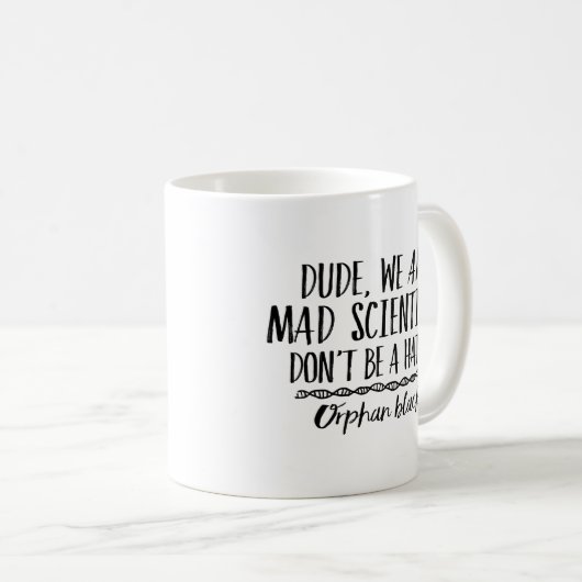 孤児の黒い気違いの科学者 コーヒーマグカップ (正面右)