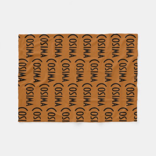 孤児の黒い繰り返しの模範となる手紙naからのCosima フリースブランケット (正面(横))