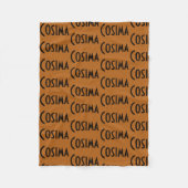 孤児の黒い繰り返しの模範となる手紙naからのCosima フリースブランケット (正面)